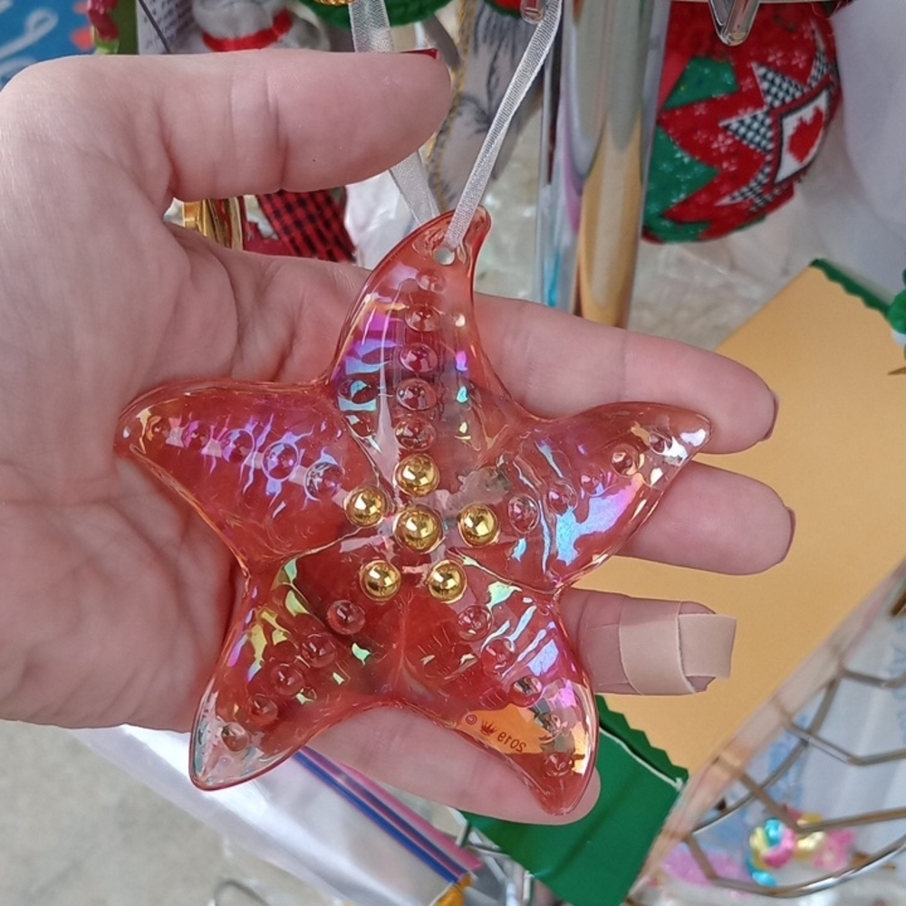 Hallmark Red and Gold Starfish Ornament
